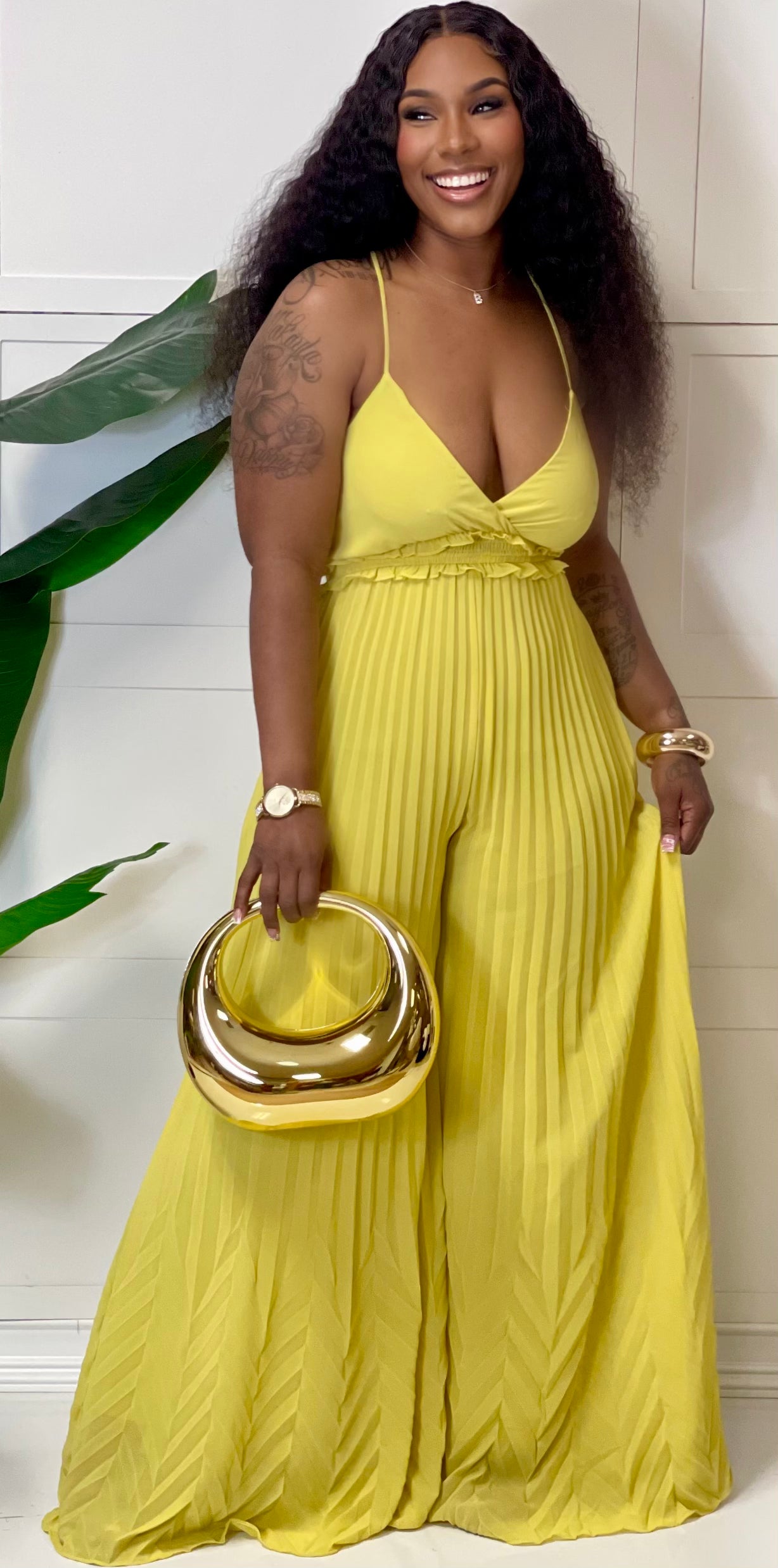 Just A Gurl Jumpsuit(Lime)