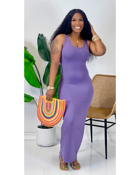 Solid Purple Maxi