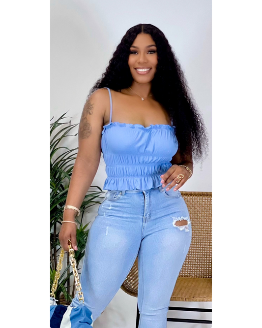 Baby Doll Top (Blue)