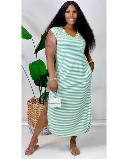 Stripe Pocket Maxi (Green)