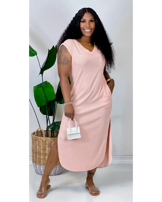 Stripe Pocket Maxi (Orange)