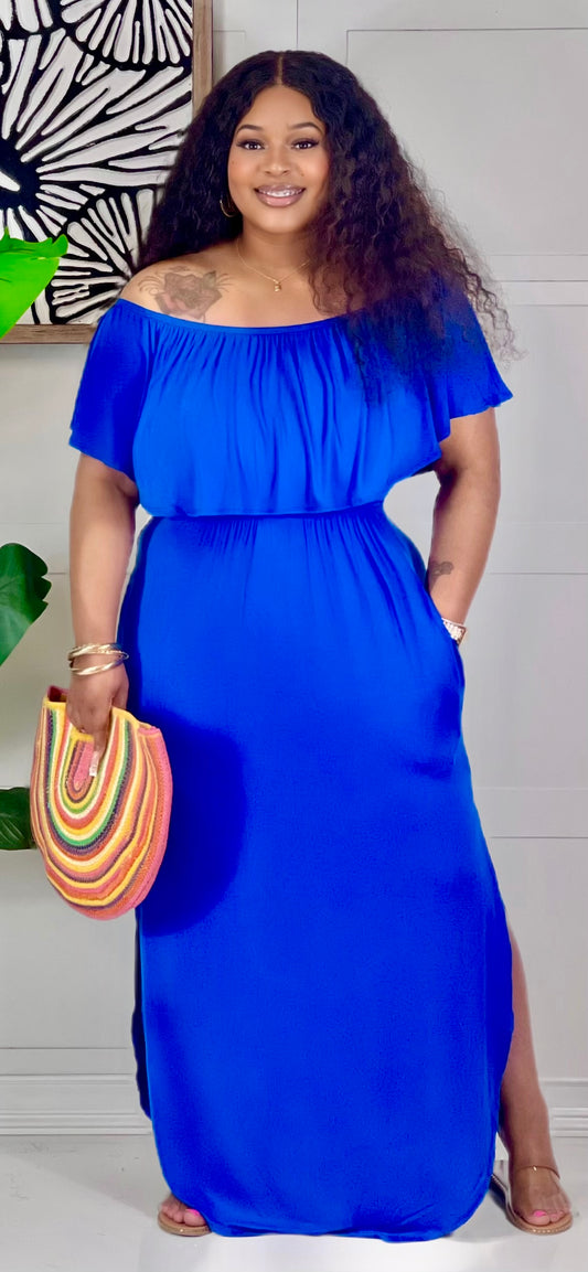 Ruffle Pocket Maxi