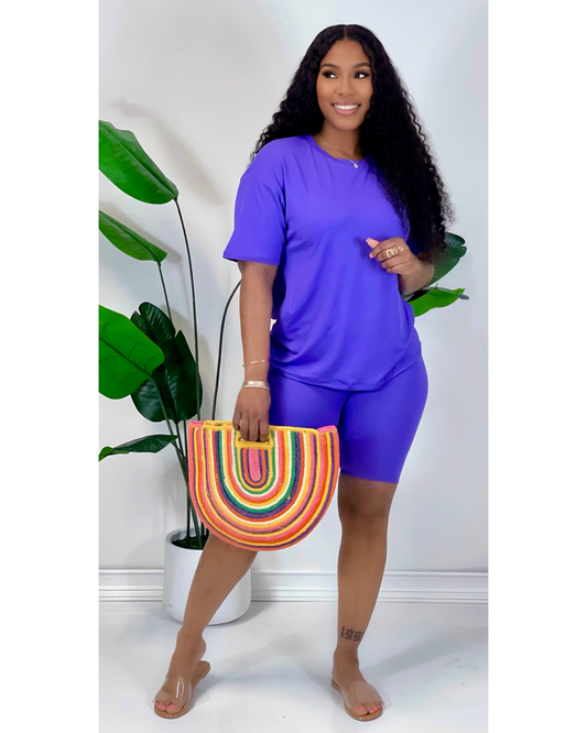 Spring Shorts Set (Purple)