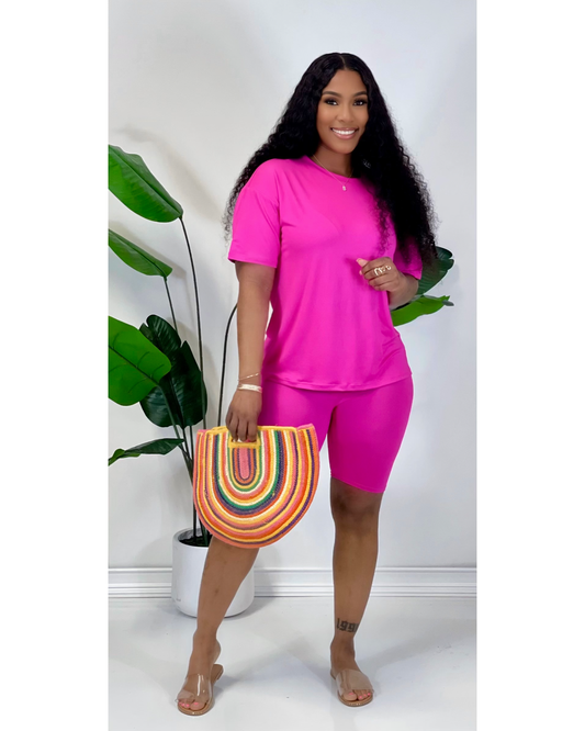 Spring Shorts Set (Magenta)