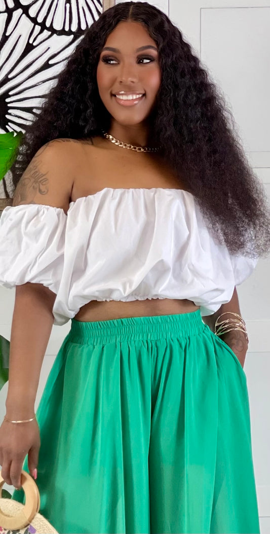 White Bloom Top