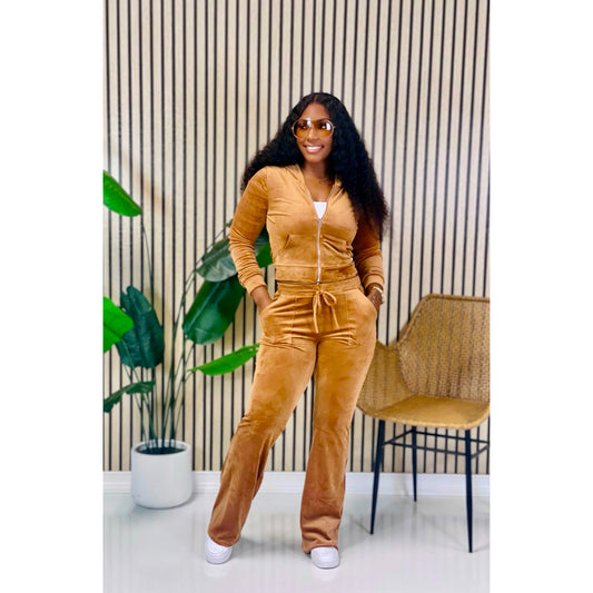 Velour Couture Set (Caramel )