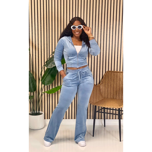 Velour Couture Set (Blue)