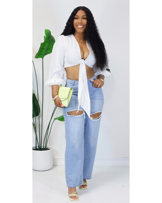 Distressed Mom Jeans