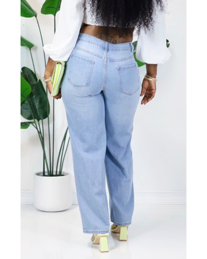 Distressed Mom Jeans