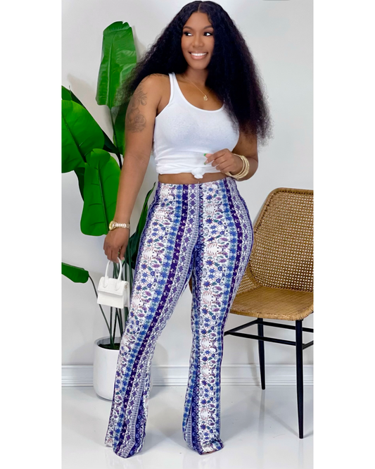 Purple Print Flares