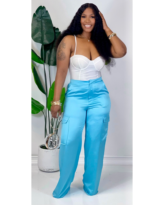 Satin Cargos (Blue)